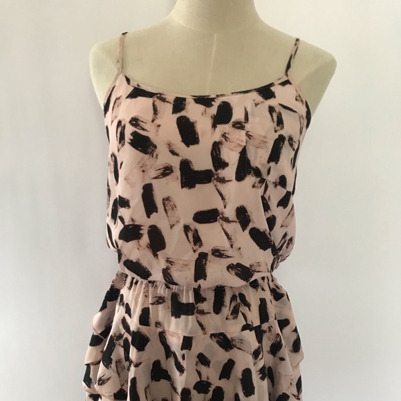 Banana Republic Pink Leopard Ruffle Dress, Size XS - Picture 3 of 5